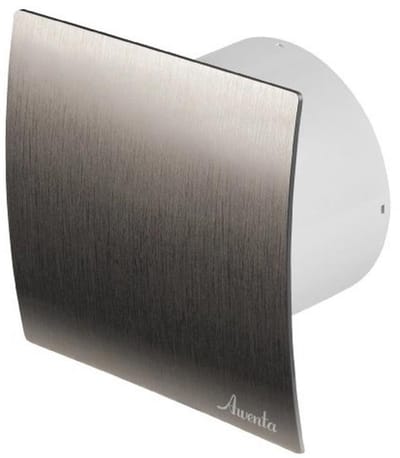 Ventilator Badkamer - Wandventilator Keuken - Lucht Afvoeren - Met Naloop Timer - 100 mm Diameter - Zilver Geborsteld