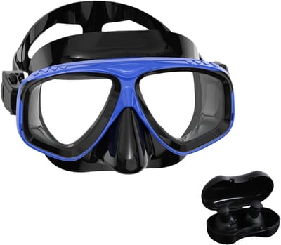 Correctief duikmasker voor vrijduiken - 0-800 dioptrieën, anti-fog, 3D sealing, unisex voor vrijduiken, duiktraining en watersporten
