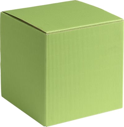 Cadeauverpakking vierkant-kubus karton 7x7x7cm LICHTGROEN (10 stuks)