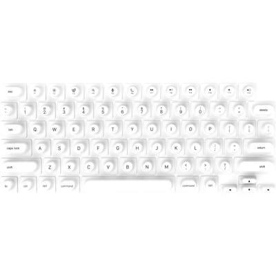 Protège-clavier à ongles longs surélevé Compatible avec MacBook Pro/Air Nail Art blanc