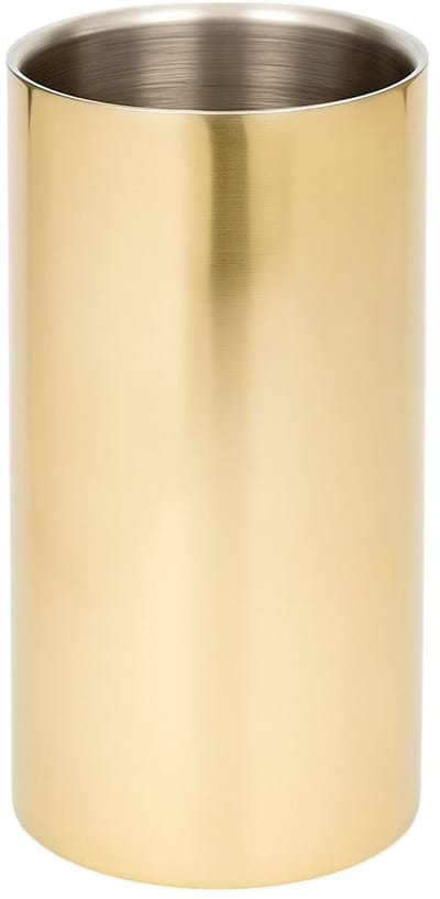 Dubbelwandige RVS Wijnkoeler Goud – Extra Hoog (Ø 12 × 20 cm) – Isolerende Champagne- & Wijnkoeler voor Flessen Ø 9–10 cm