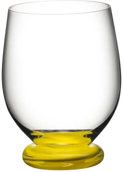 Riedel Fatto A Mano Tumbler Piccolo, universele beker, drinkglas, whiskyglas, kristalglas, geel, 337 ml, 4900/02Y