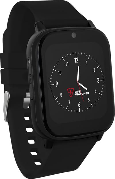 LifeWatcher Prime Senioren SOS Alarm horloge 4G – SOS Noodknop – Videobellen – GPS & Veilige Zones – Intercomfunctie – Groepstoezicht (CareTogether) – Inclusief Simkaart & App