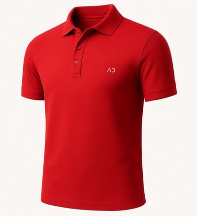 ASTRADAVI Herenmode - Klassiek Poloshirt - Comfortabele pasvorm voor werk of vrije tijd - Rood / Medium