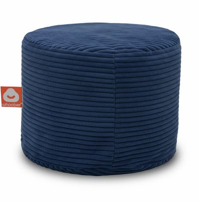 Whoober Rhodos – Poef Zitzak – Donkerblauw dik ribfluweel – Comfortabel & Duurzaam