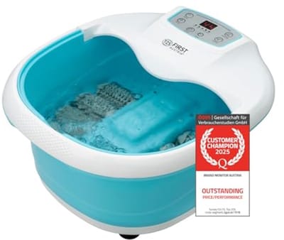 Voetenbubbelbad Voetmassageapparaat met 3 Programma's en 6 Massagerollen - Elektro Voetenbadkuip met Vibratie, Luchtbellenmassage en Infraroodfunctie