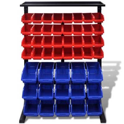 vidaXL - Garage - opbergrek - (Blauw - en - Rood)