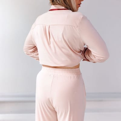 Coco & Cici - TENCEL Pyjama Set Lang Dames Powder Peach - XL
