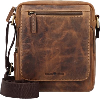 GREENBURRY schoudertas Vintage Crossbody Bag Brown bruine