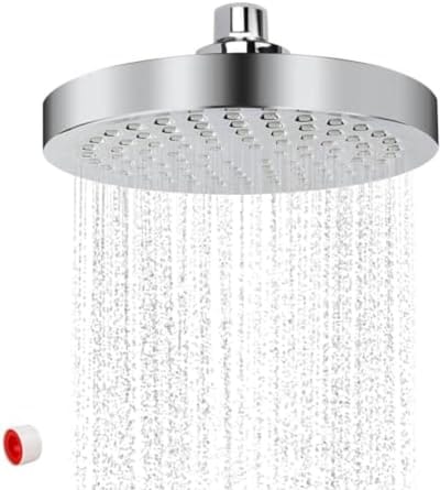 PromoHome Regendouche 15 cm - 360° draaibaar met drukverhoging - Zilver