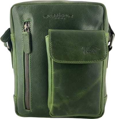 Crossbody Tas Dames - Schoudertassen Vrouw - Echt Leer - Groen - Arrigo
