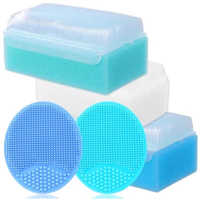 Zachte Bad Spons en Massageborstels Set voor Baby's - 5 Stuks