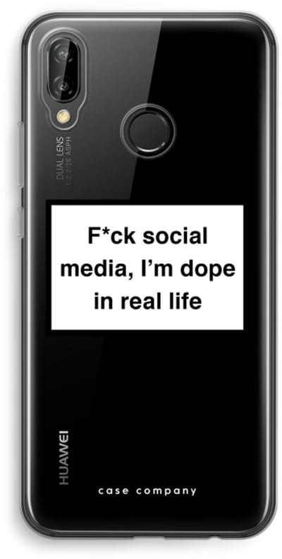 Case Company® - Hoesje geschikt voor Huawei P20 Lite hoesje - I'm dope - Soft Cover Telefoonhoesje - Bescherming aan alle Kanten en Schermrand