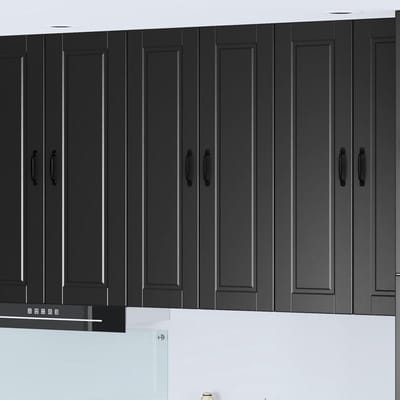 Keukenkast met rek - Keukenopberger - Keuken opbergen - Modern design - 60 x 31 x 100 cm - Zwart