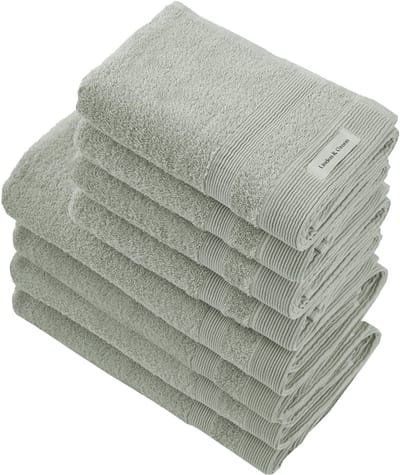 L&G - Badhanddoek - 8 Delig- 4 Handdoeken 50x100 cm & 4 Badhanddoeken 70x140 cm- 100% Katoen - Groene Handdoeken