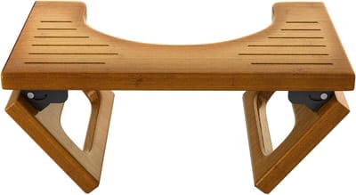Toilet Kruk - Badkamer Krukje - Ontlasten Bevorderen - Opvouwbaar Ontwerp - 11 Inch Hoog - Donker Hout