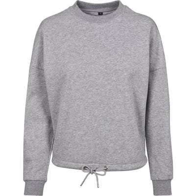 Build Your Brand - Oversized Dames Sweater - Heather Grey maat L