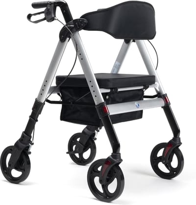 Rollator Goliat XXL - Extra sterk: Tot 200 kg -  Zilver - Verstelbaar