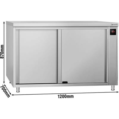 GGM Gastro Wärmeschrank ECO - 1200x700mm - mit Durchreiche & Schiebetüren - Digital