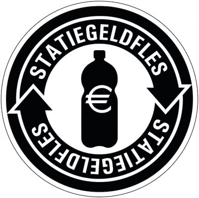 Statiegeld fles sticker 100 mm