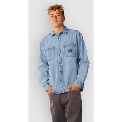 Rip Curl Premium Surf Denim L/s Shirt - Washed Blue
