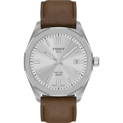 Tissot Leren Band zilveren Wijzerplaat Heren Modehorloge T151.422.16.031.00 zilver