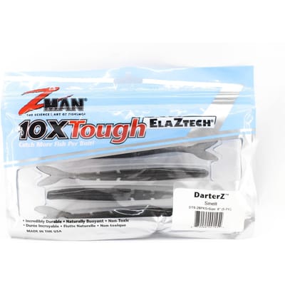 Zman Soft Lure DarterZ 6 Inch 5/Pack Smelt (1454) white