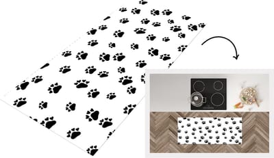 Keukenloper - Loper keuken - Patronen - Kat - Poten - 120x50 cm - Keukenloper vinyl