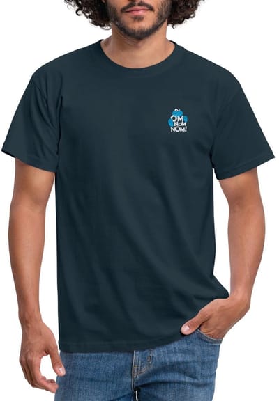 Sesamstraat Koekiemonster Om Nom Nom T-Shirt Heren