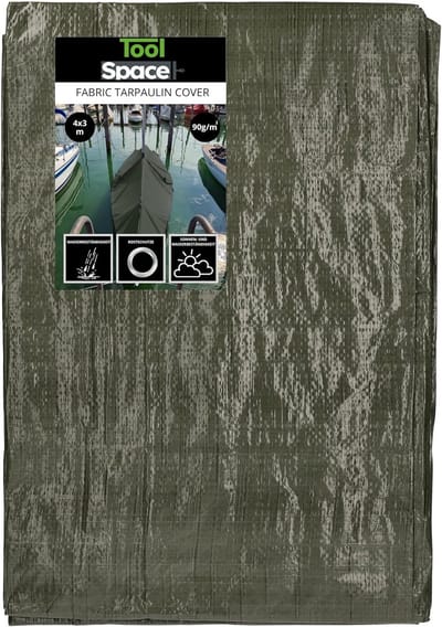 Groen Zeildoek 4x6m 90g/m2 - Waterdicht & UV-bestendig Beschermzeil voor Tuin, Boot & Bouw