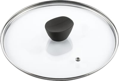 ISENVI Avon Pannendeksel Glas - 26 cm - Glazen Deksel met Stoomgaatje - Pandeksel