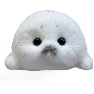 Schattige Zeehond Pluche Sleutelhanger Zacht Kawaii Zeehond Pluche Dieren Hanger Mode Knuffel Sleutelhanger Auto Sleutel Accessoires Auto Sieraden white