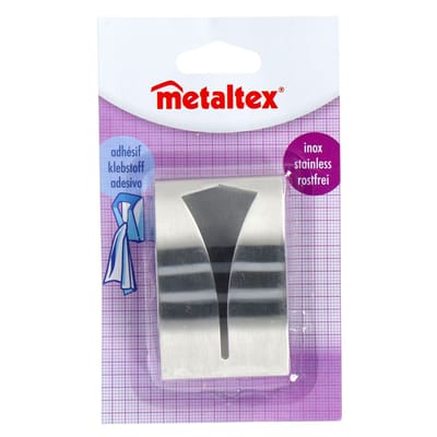 Metaltex Zelfklevende RVS Handdoekhouder - Roestvrij Staal - Stijlvolle en Duurzame Oplossing voor Badkamer en Keuken