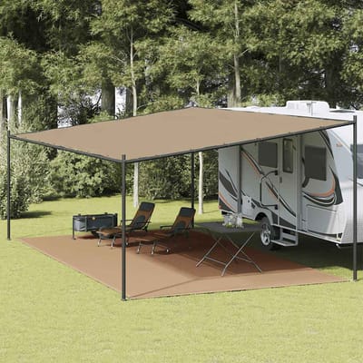 vidaXL Tenttapijt 400x700 cm HDPE taupe