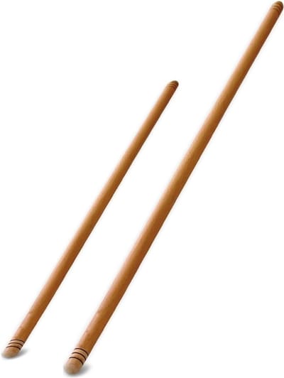 Deegroller Set - Bakbenodigdheden - Deeg Rollen - Handgemaakt Beukenhout - 80 en 50 cm - Lichtbruin