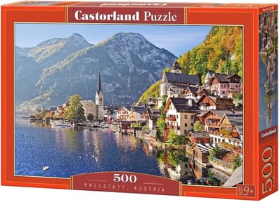 Castorland Hallstatt Austria – Puzzel – 500 stukjes – Satijnen afwerking – Perfecte pasvorm – Europese kwaliteit