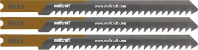 wolfcraft - Panlat Decoupeerzaagbladen - 3 stuks - HCS-blad met U-schacht – Decoupeerzaagblad ideaal voor panlatten en kanthout - 8033000