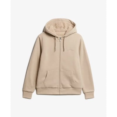 Superdry - Hoodie met rits en borgvoering - Dames - Hoodies