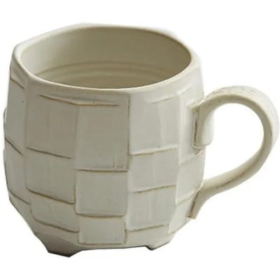 Keramische Mokken in Japanse Stijl 420ml Groen/Wit Retro Ruw Aardewerk Koffiekop Kantoor Huishouden Ontbijt Melk Sap Theekopjes water 420ml gray
