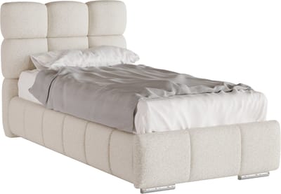 Polsterbed Bliss 90 x 200 cm met opbergruimte, lattenbodem en Bonnel (h18cm)-veringmatras H3
