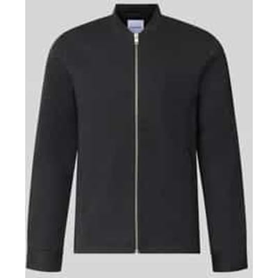 Slim fit sweatjack met opstaande kraag