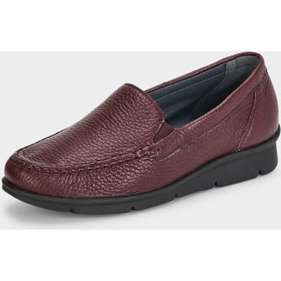 Schoenen van hertenleer met uitneembaar voetbed - bordeaux - Gr. 36 van Goldner Fashion