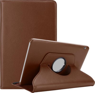 Cadorabo Tablet Hoesje geschikt voor Huawei MediaPad T3 10 (9.6 Zoll) in PADDESTOEL BRUIN - Beschermhoes ZONDER auto Wake Up, met stand functie en elastische band sluiting Book Case Cover Etui