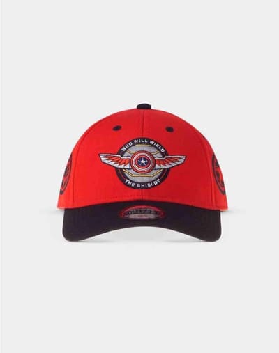 Marvel The Falcon And The Winter Soldier - Badge Baseball Verstelbare pet - Rood/Zwart