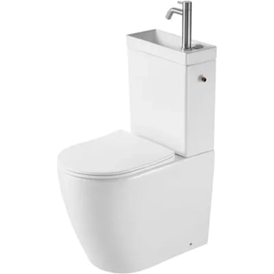 Aquavive Duoblok Toilet Senio Met Randloze Toiletpot - Wit