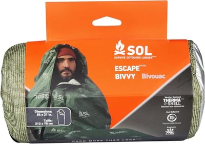 Outdoor Bivvy - Nood Bivakzak - Kamperen en Hiken - Ademend Warmte Reflectie - 213 x 74 cm - Groen