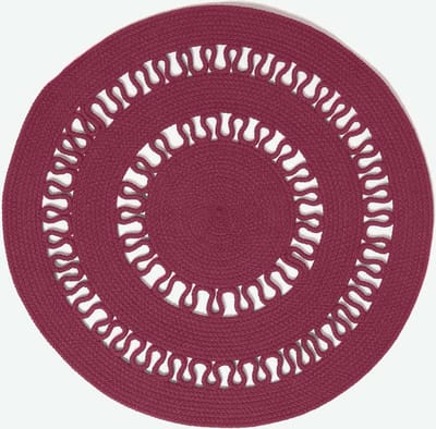 Homescapes Gevlochten Rond Gehaakt Vloerkleed Paars/Pruim, 90 cm