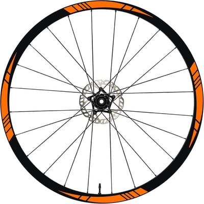 Fiets Velg Stickers - Wiel Decals - Fiets Personaliseren - Voorgevormd - 2 cm breed - Oranje