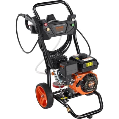 Nettoyeur haute pression à essence 3400 PSI 2,6 GPM avec jeu de 5 buses pour voitures Vertical