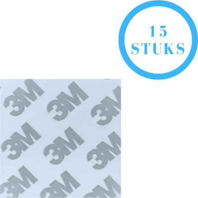 3M Plakstrips Vierkant - Dubbelzijdig Tape - Plakstrips Dubbelzijdig - 3M Tape - 5 CM - 15 Pack - Lichte Objecten